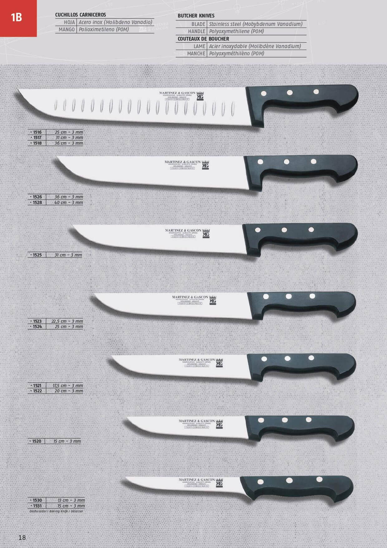 cuchilleria profesional carnicero - CUCHILLOS CARNICERO - Martinez