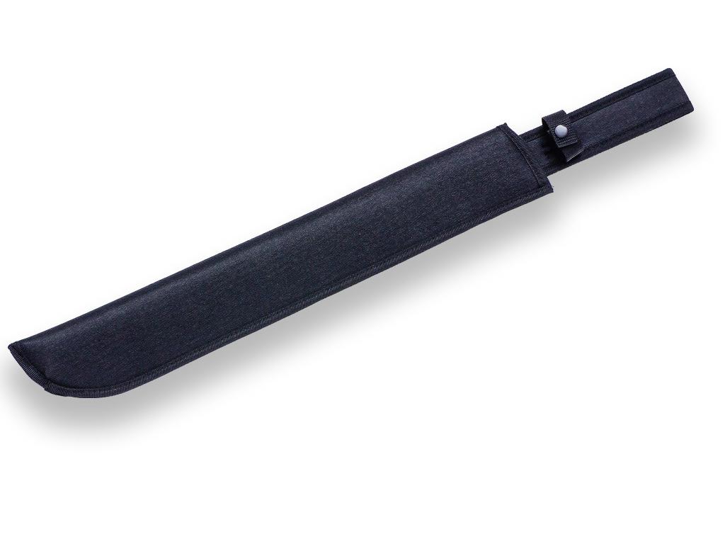 Machete Brasileiro con hoja recta de 46 cm y mango de goma negra y roja