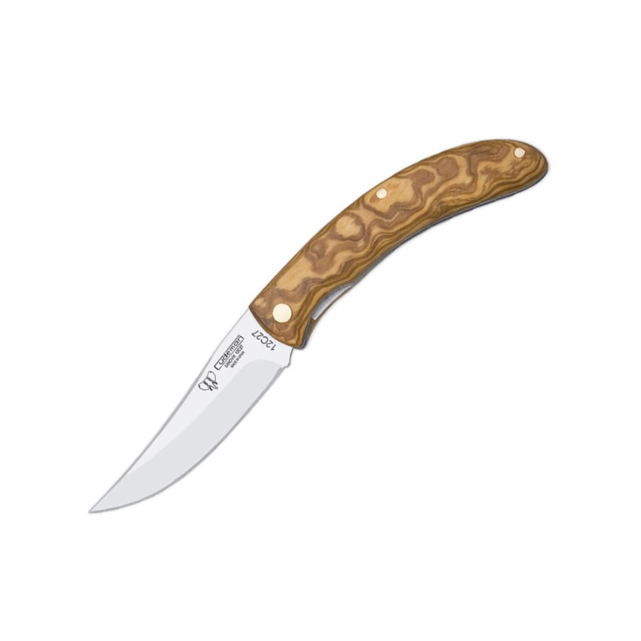 Navaja de caza Cudeman. Puño en madera de olivo. Hoja 8 cm. Acer...