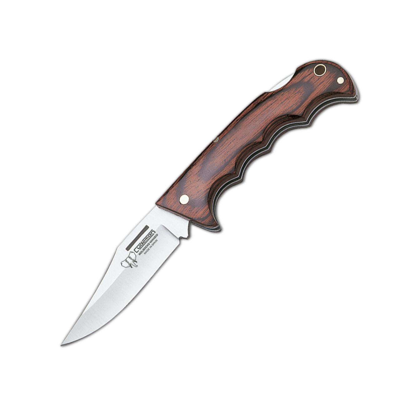 Navaja de caza Cudeman. Puño en estamina roja. 8 cm. Hoja Clip-P...