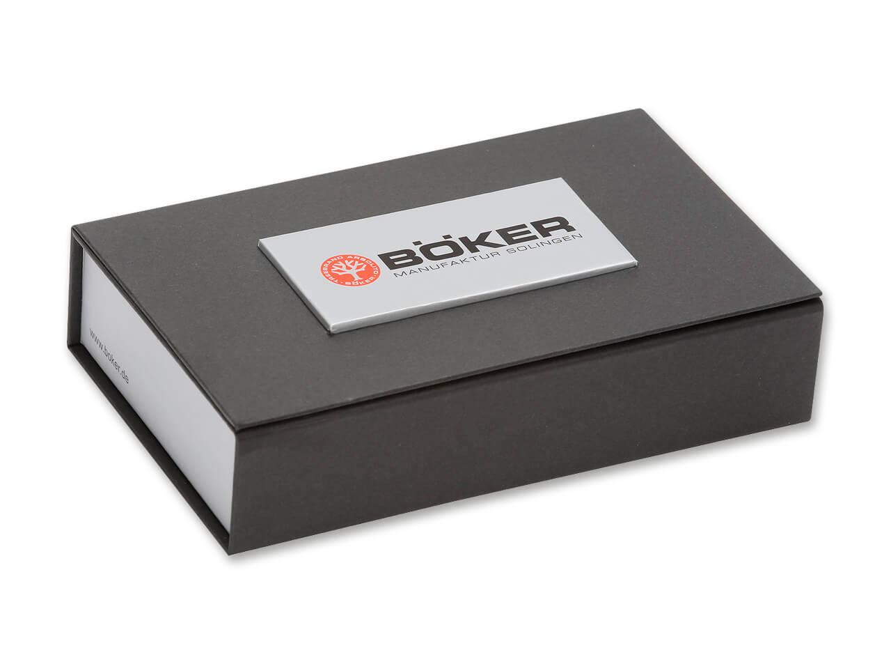 Navaja de colección Boker Boxer con mango de palo fierro del desierto