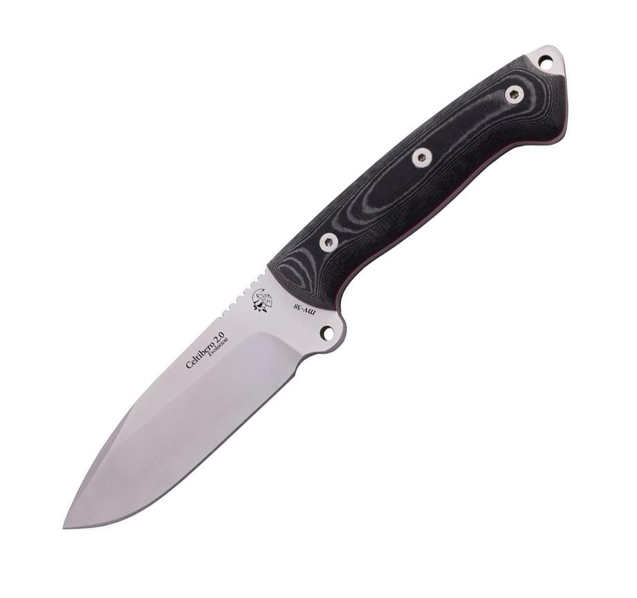 JV Celtíbero 2.0 cuchillo bushcraft con mango de micarta negra