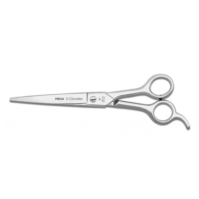 Tijera de peluqueria Mega 8" con filo microdentado 3 Claveles