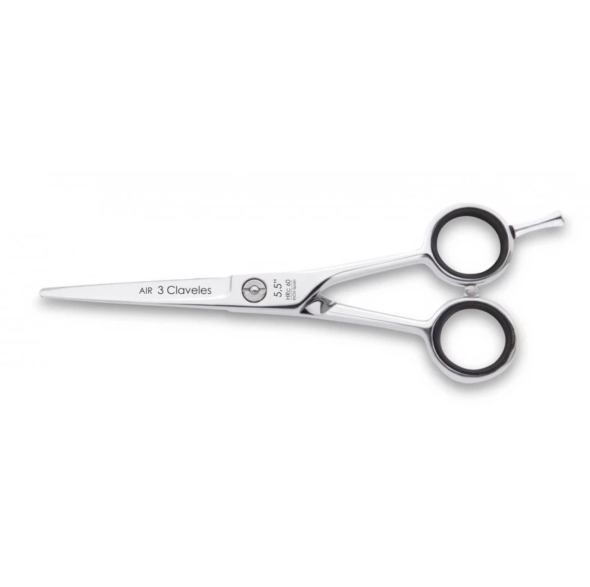 Tijera peluquero Air 5,5" en acero inoxidable 3 Claveles
