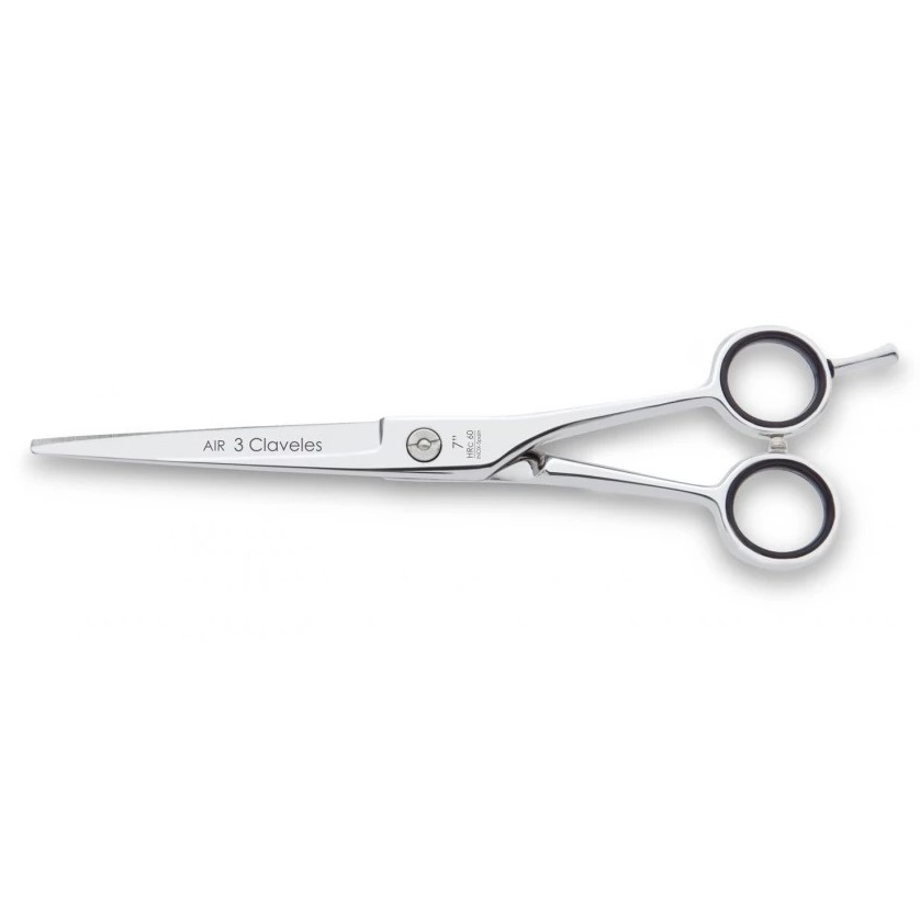 Tijera peluquero Air 7" en acero inoxidable 3 Claveles