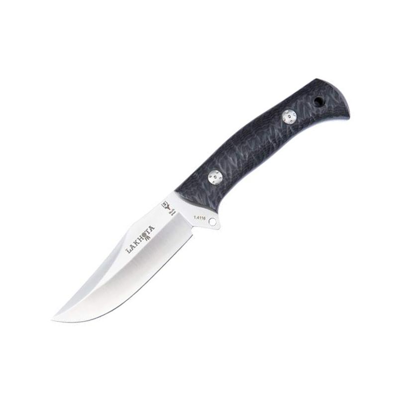 Cuchillo de caza Lakhota Muela con mango de micarta negra