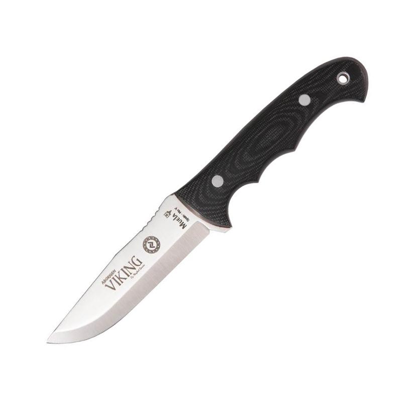 Muela Viking cuchillo de caza con mango de micarta negra y funda ...