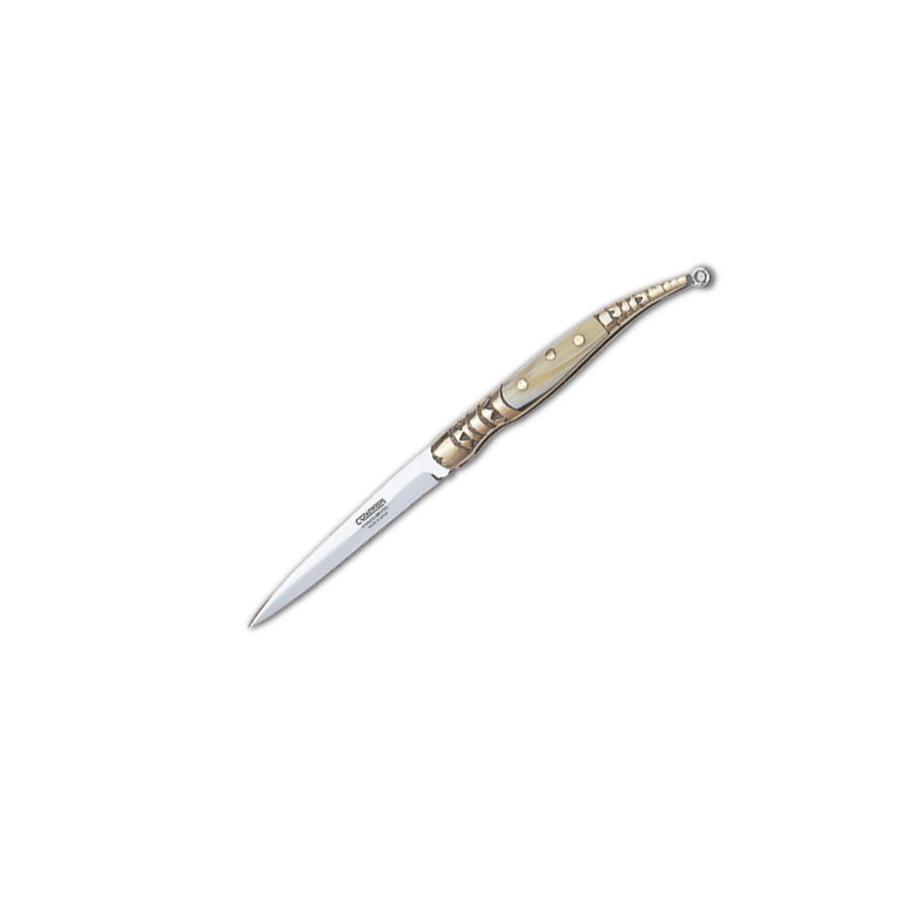 Navaja estilete Cudeman. Mango asta de toro. Acero 420. 5,5 cm