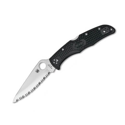 Navaja Spyderco Endura 4 con hoja de VG10 con filo dentado y mang...