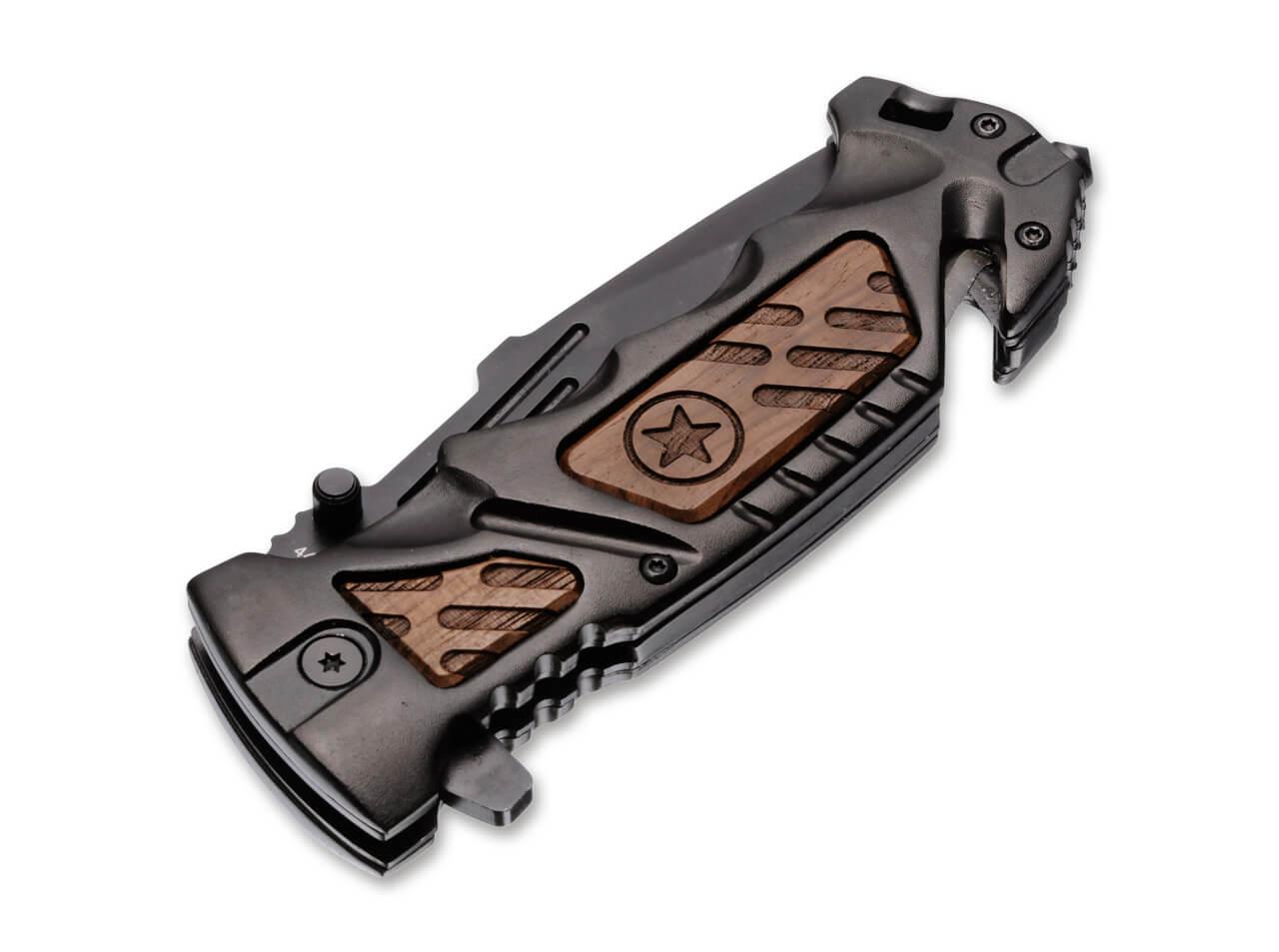 Boker Plus Kalashnikov AK-14 con mango de aluminio y madera