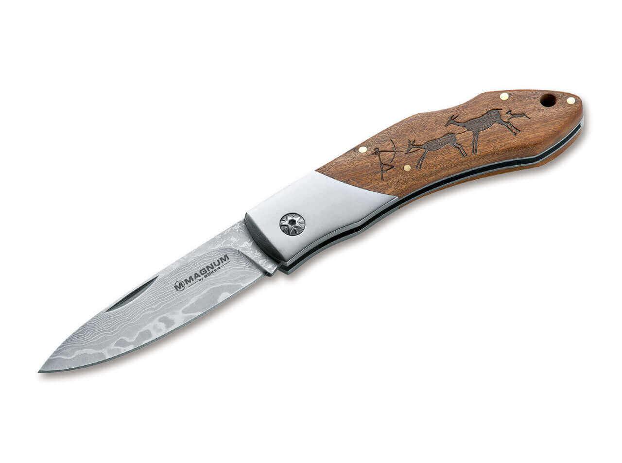 Navaja de bolsillo Magnum Caveman Damast