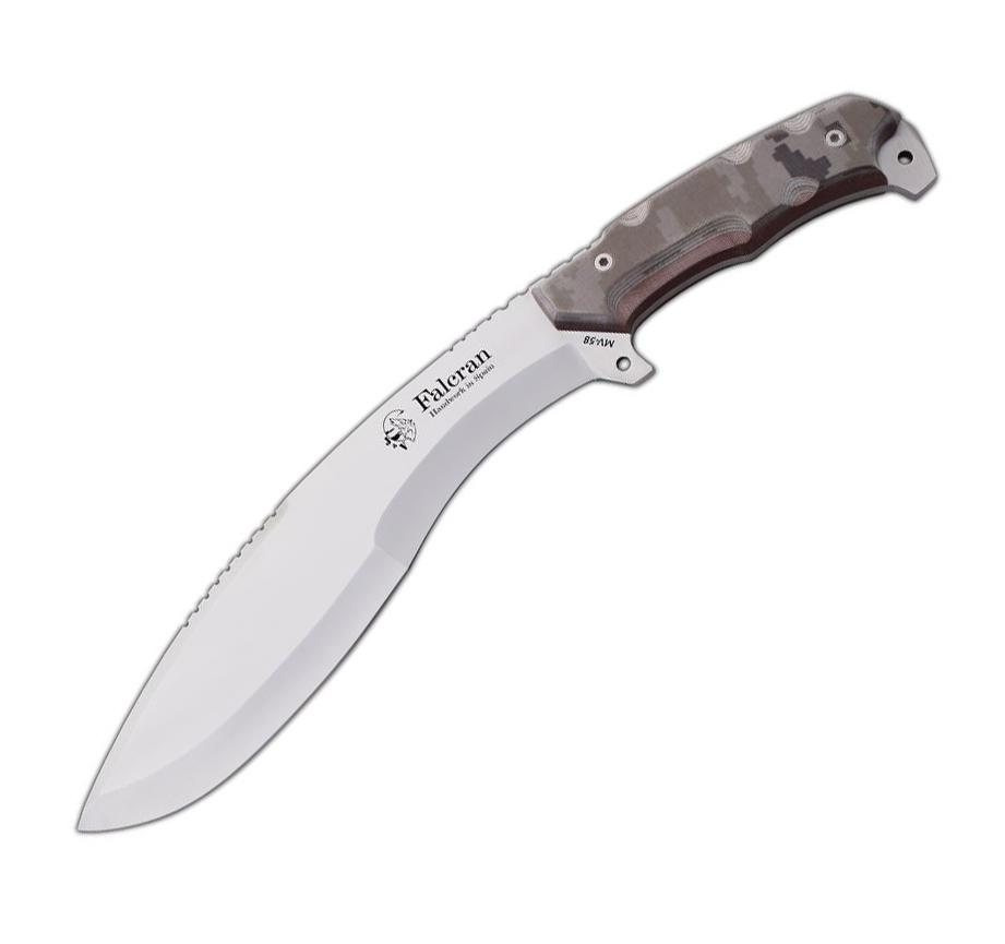 JV Falcran Machete táctico con mango de micarta camuflaje pixel ...