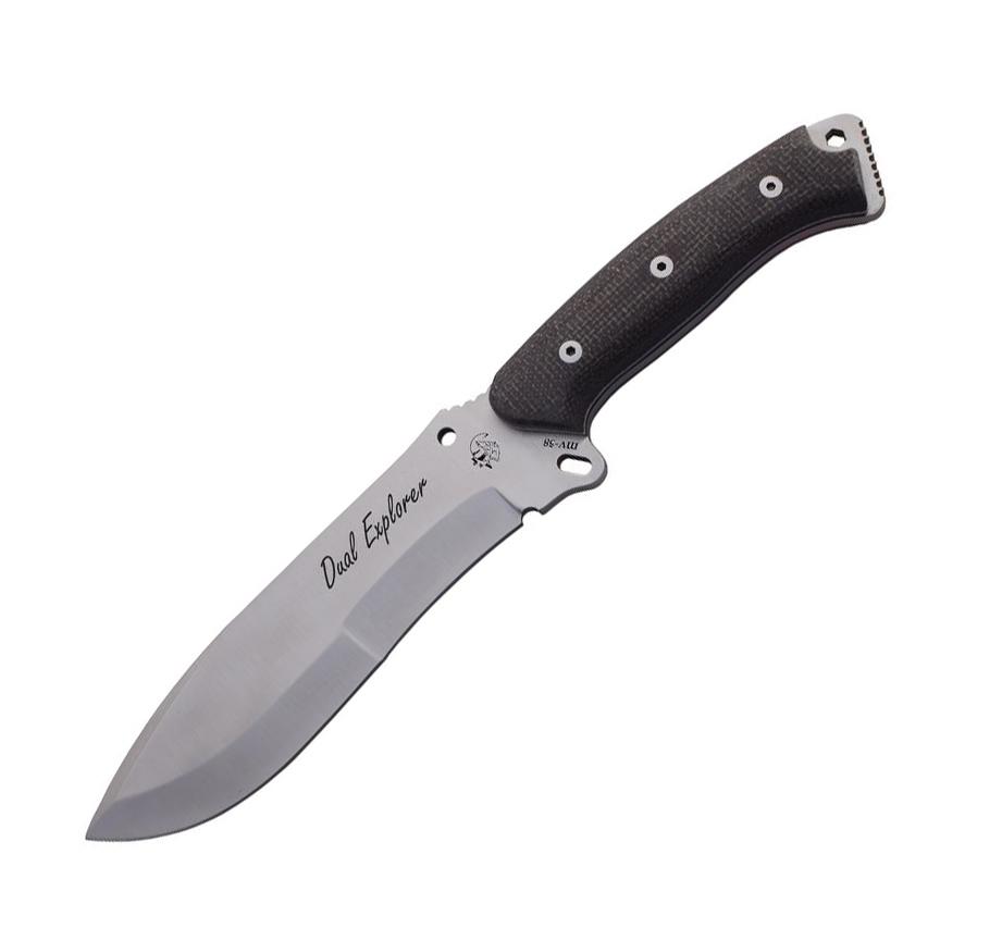 JV Dual Explorer con mango de micarta yute bison y funda multipos...
