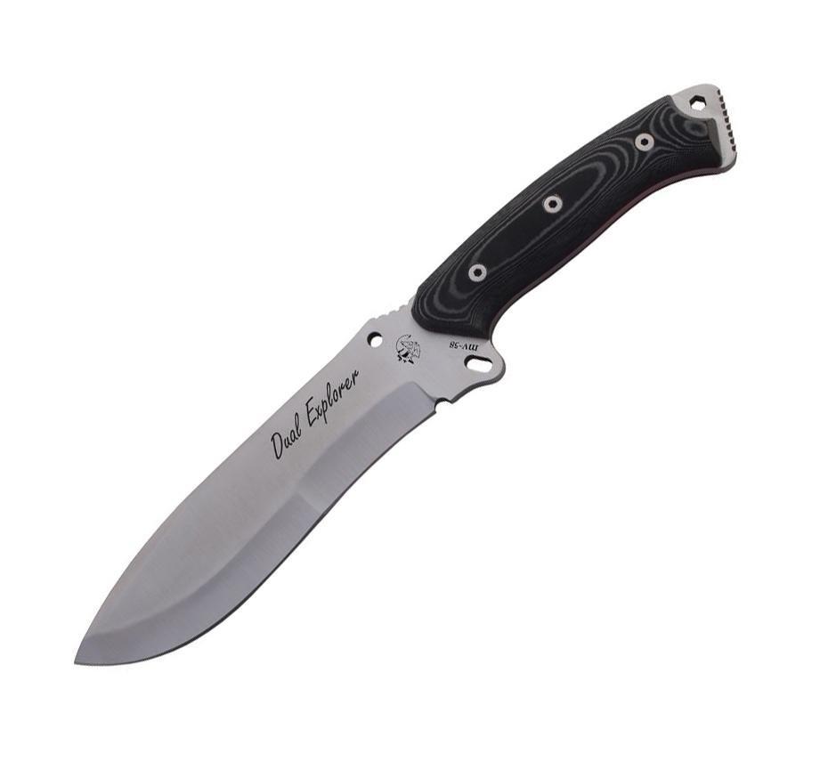 JV Dual Explorer con cachas de micarta negra y funda multiposici�...