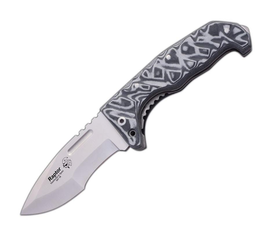 JV Raptor navaja bushcraft con hoja tracker y mango de micarta gr...