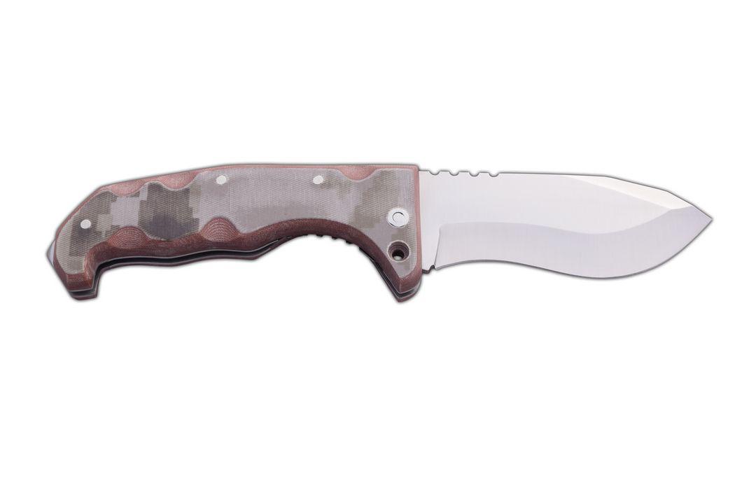 Navaja JV Titan Micarta camo pixel con funda cordura multiposición