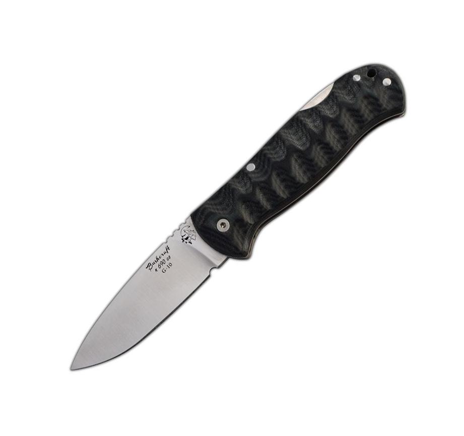 JV Navaja bushcraft con mango de G10 bicolor y hoja de acero N690...