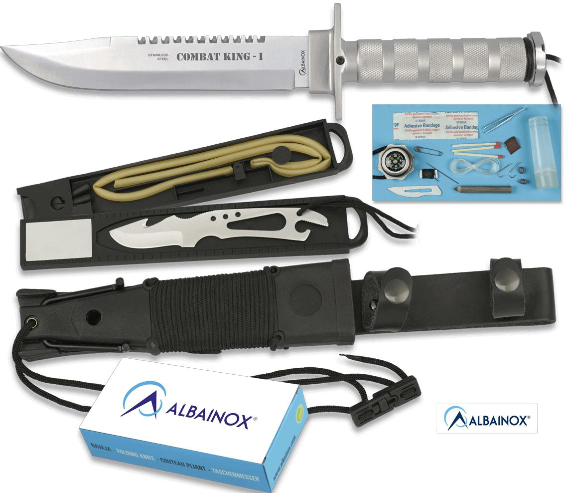 Cuchillo de Albainox Combat King I blanco para supervivencia