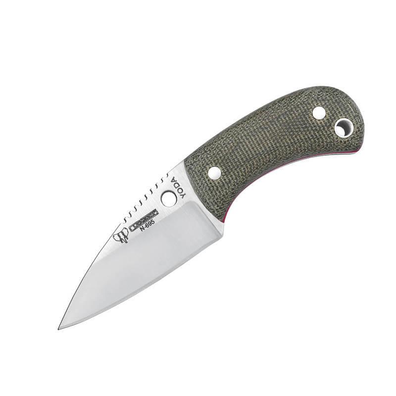 Cuchillo bushcraft Cudeman mod. YODA. Mango micarta canvas. Funda...