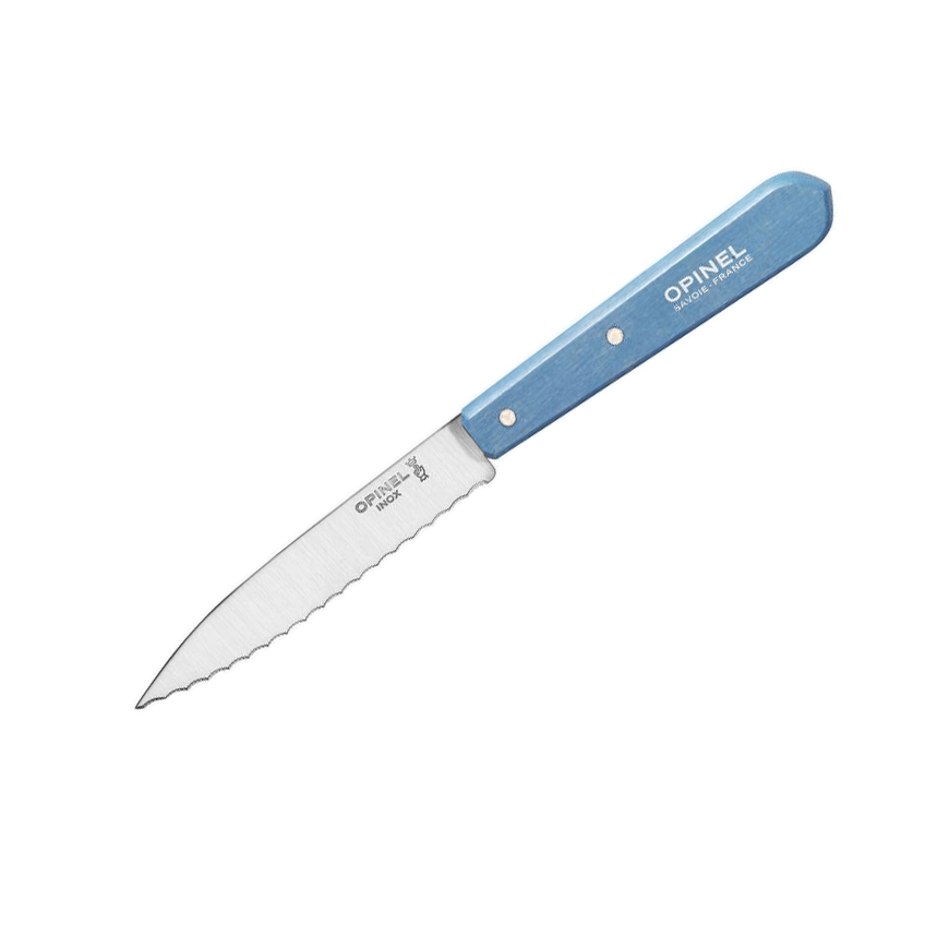 Cuchillo dentado de Opinel N113 color azul con hoja de 10 cm.