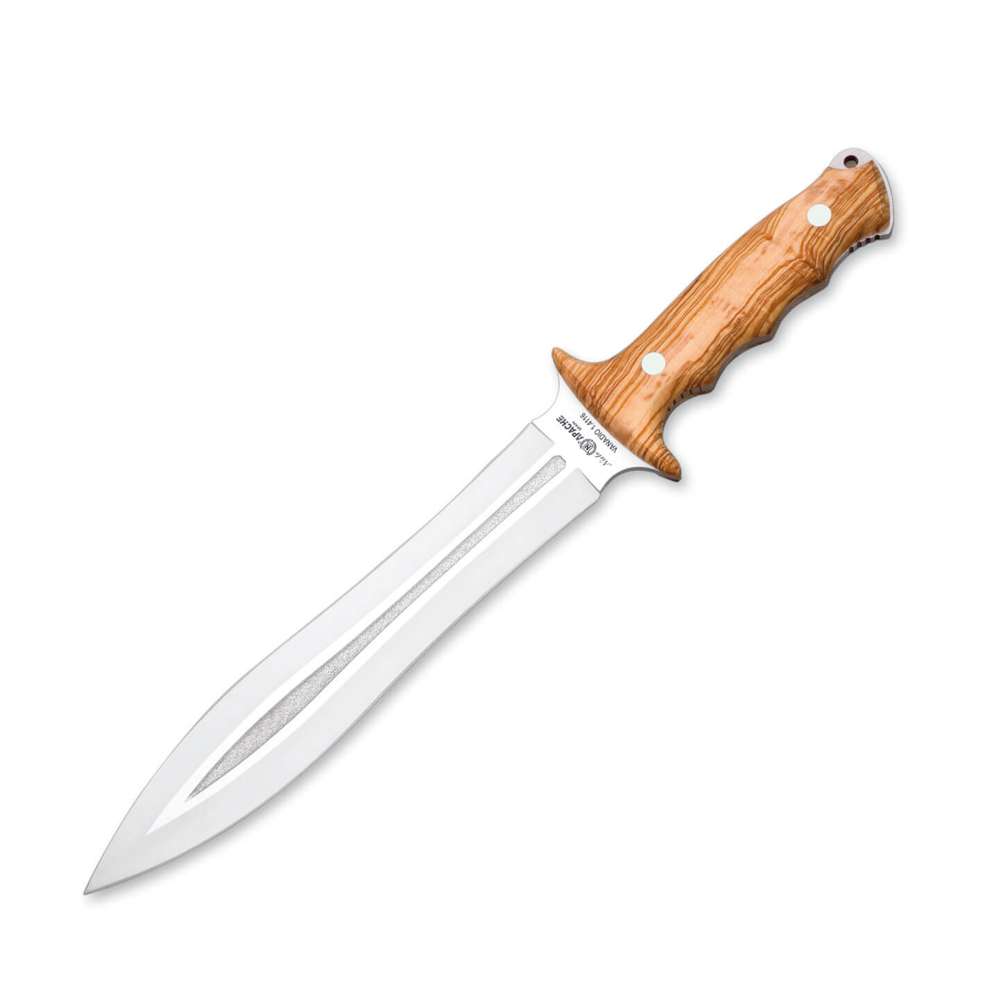 Cuchillo de caza Nieto  Apache con hoja de doble filo de 23,5 cm ...