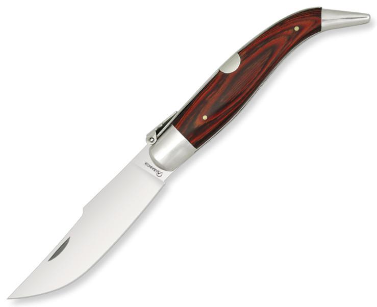 Navaja Teja Albainox Nº0 con mango de madera roja, virola de alu...