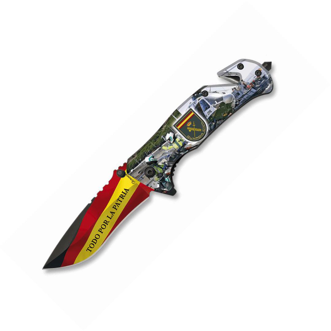 Navaja táctica asistida Albainox de la Guardia Civil con FOS, impresión 3D y hoja de 8,2 cm