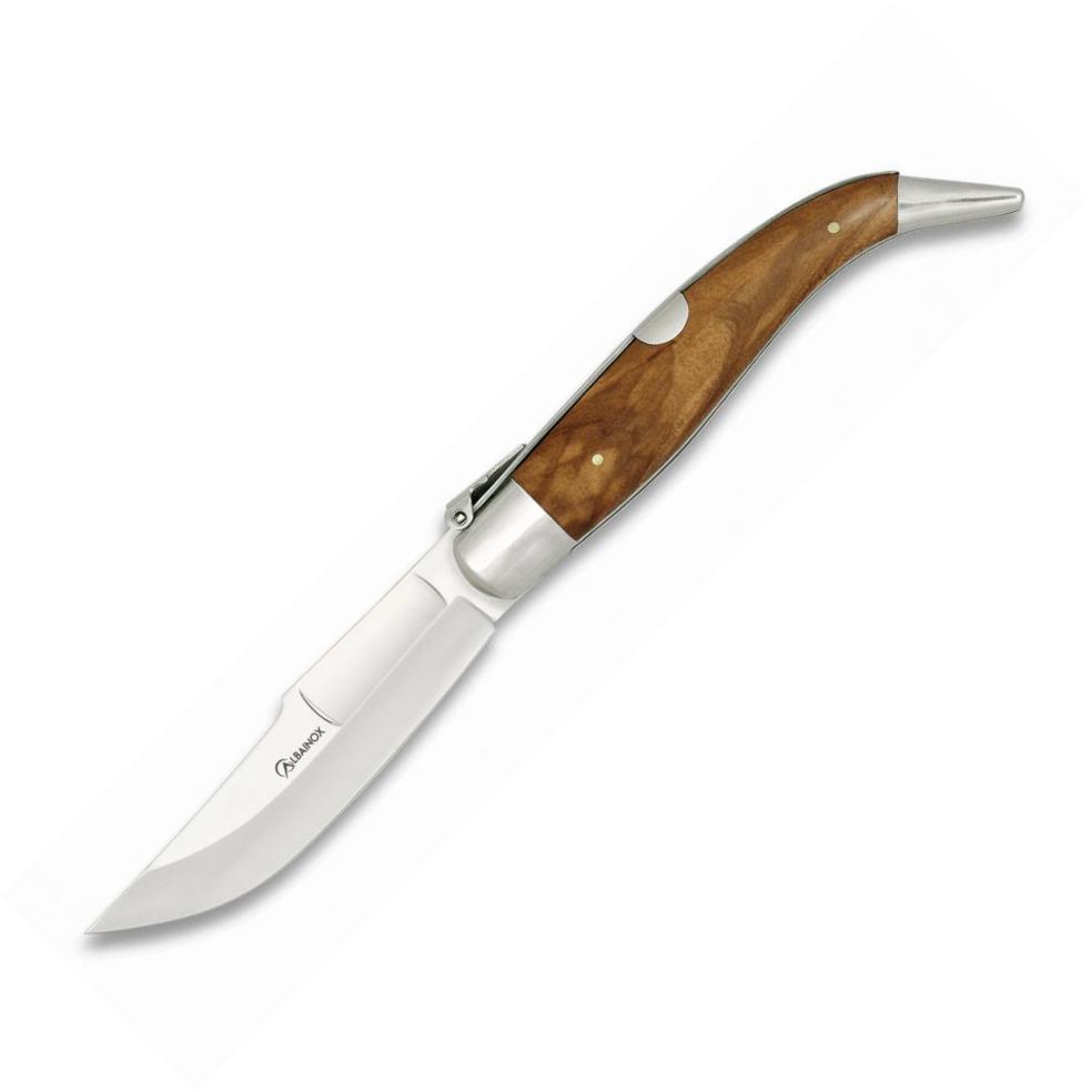 Navaja teja Nº2 Albainox con mango de madera de olivo y hoja de ...
