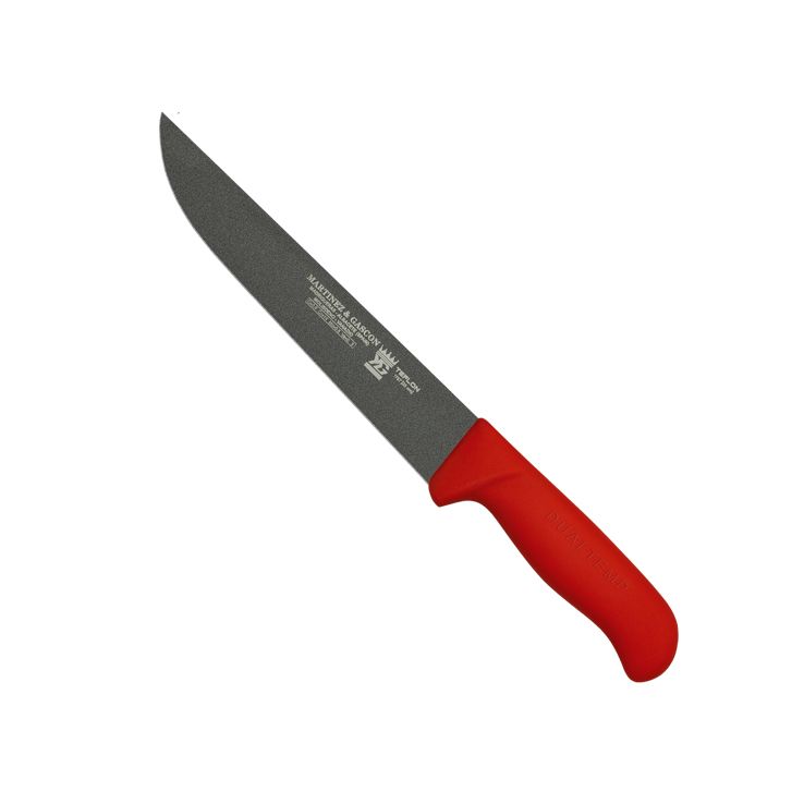 Cuchillo carnicero con hoja negra de 25.5 cm y mango de polipropi...