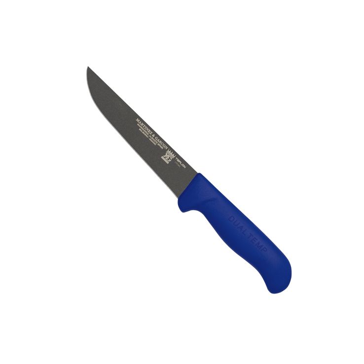 Cuchillo carnicero con hoja de 15.5 cm recubierta de teflon y man...