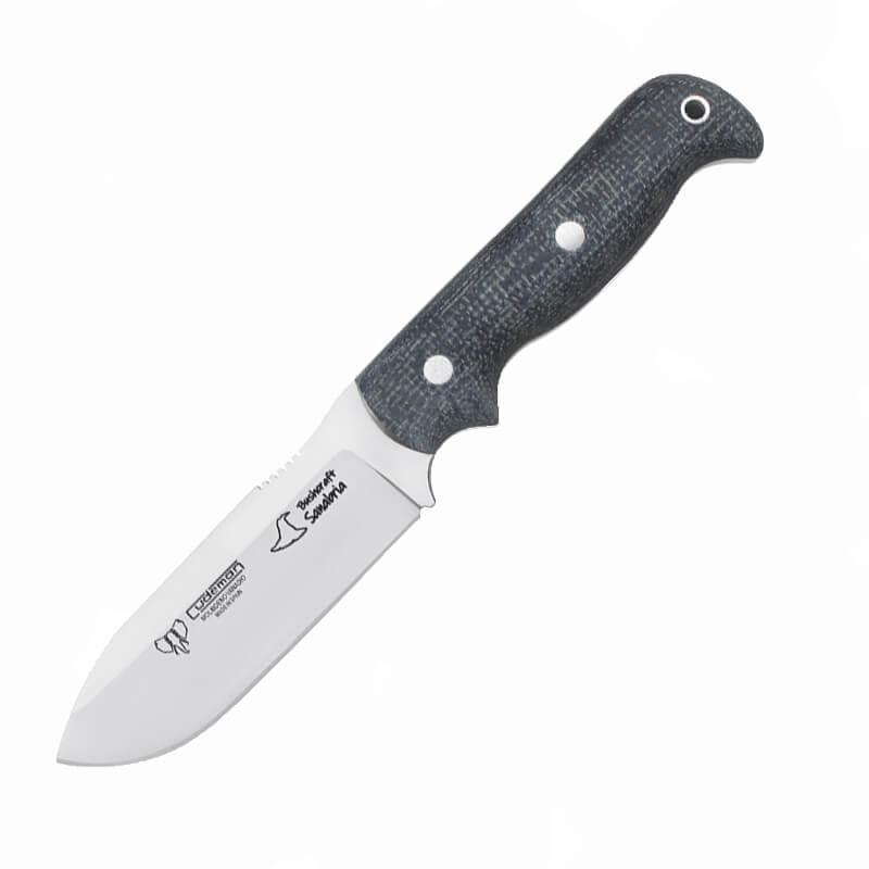 Cuchillo Bushcraft Sanabria yute negro Cudeman
