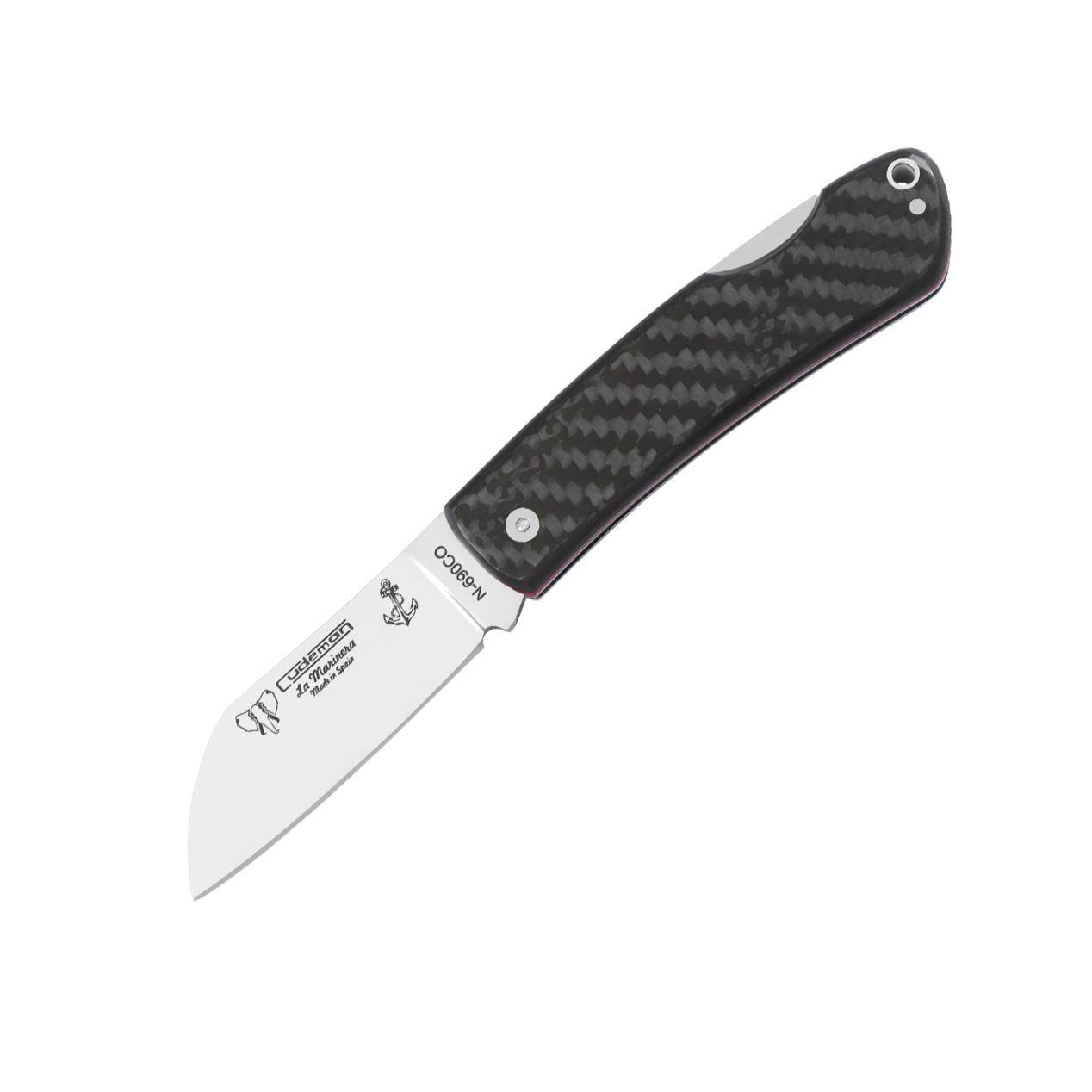 Navaja mod. La marinera Cudeman. Mango en fibra de carbono. Funda...