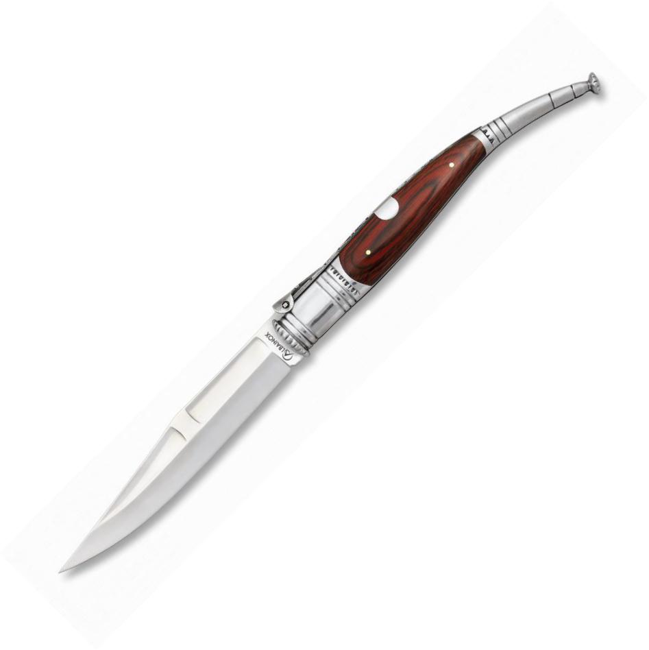 Navaja SERRANA CARRACA de Albainox con mango de madera y hoja de ...