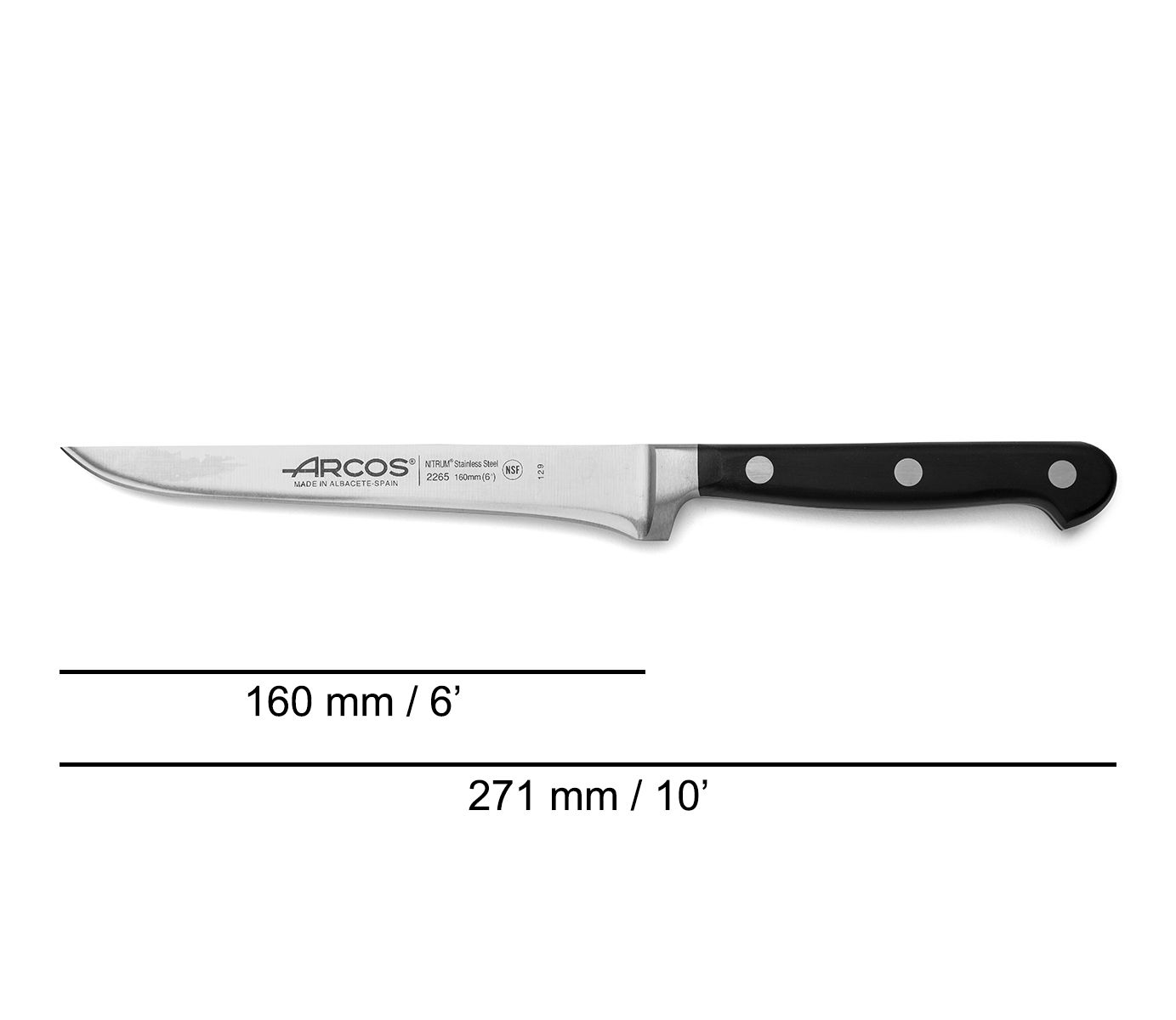 Cuchillo deshuesador Arcos Opera con hoja de 160 mm