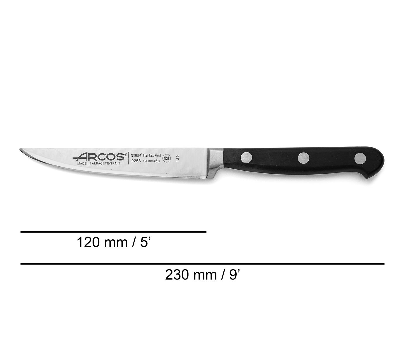 Cuchillo chuletero Arcos Opera con hoja de 120 mm