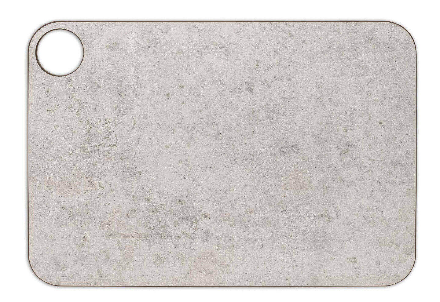 Planche à découper en fibre de cellulose et résine grise avec cin...