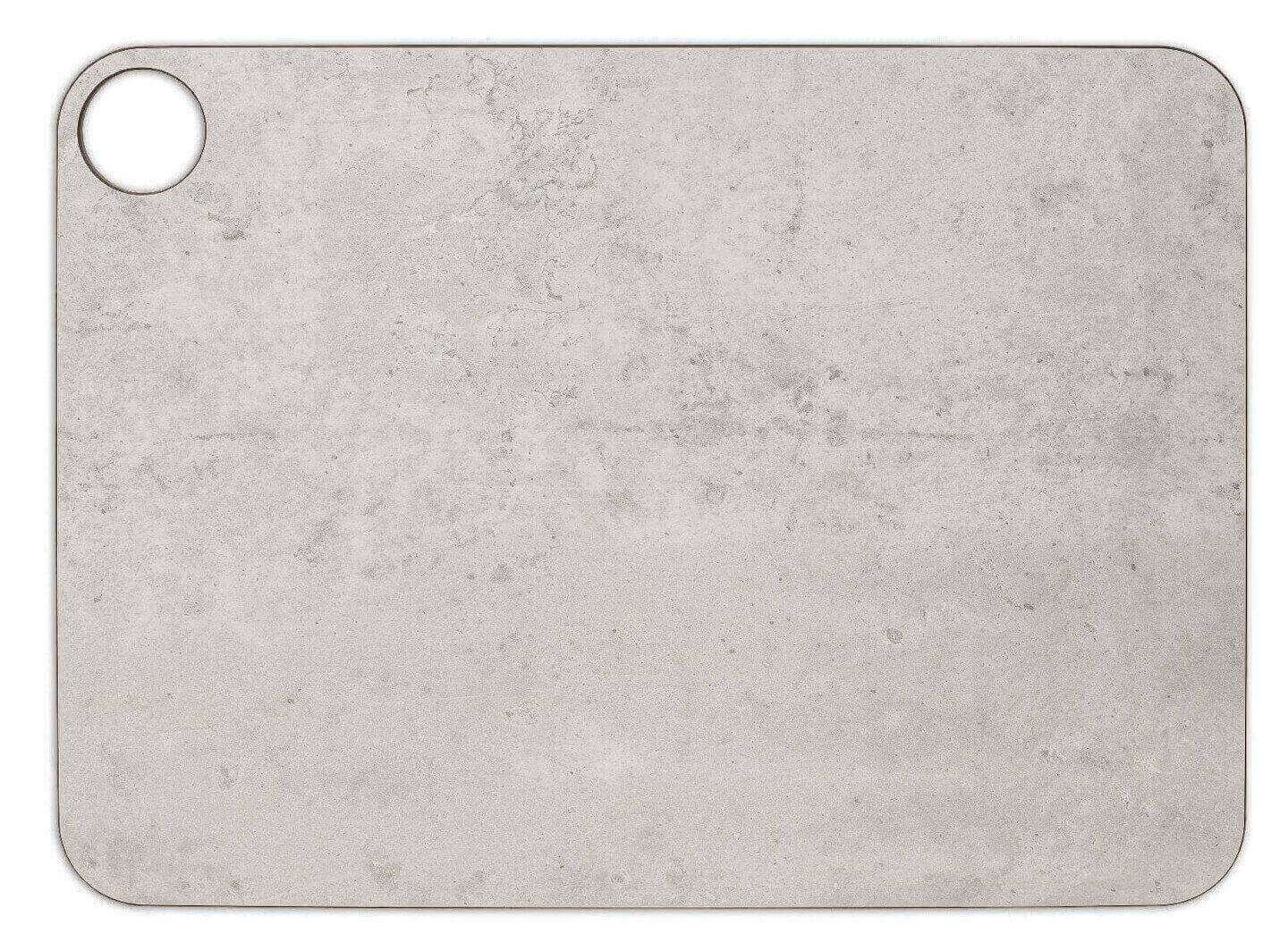 Planche à découper en fibre de cellulose et résine grise avec cin...