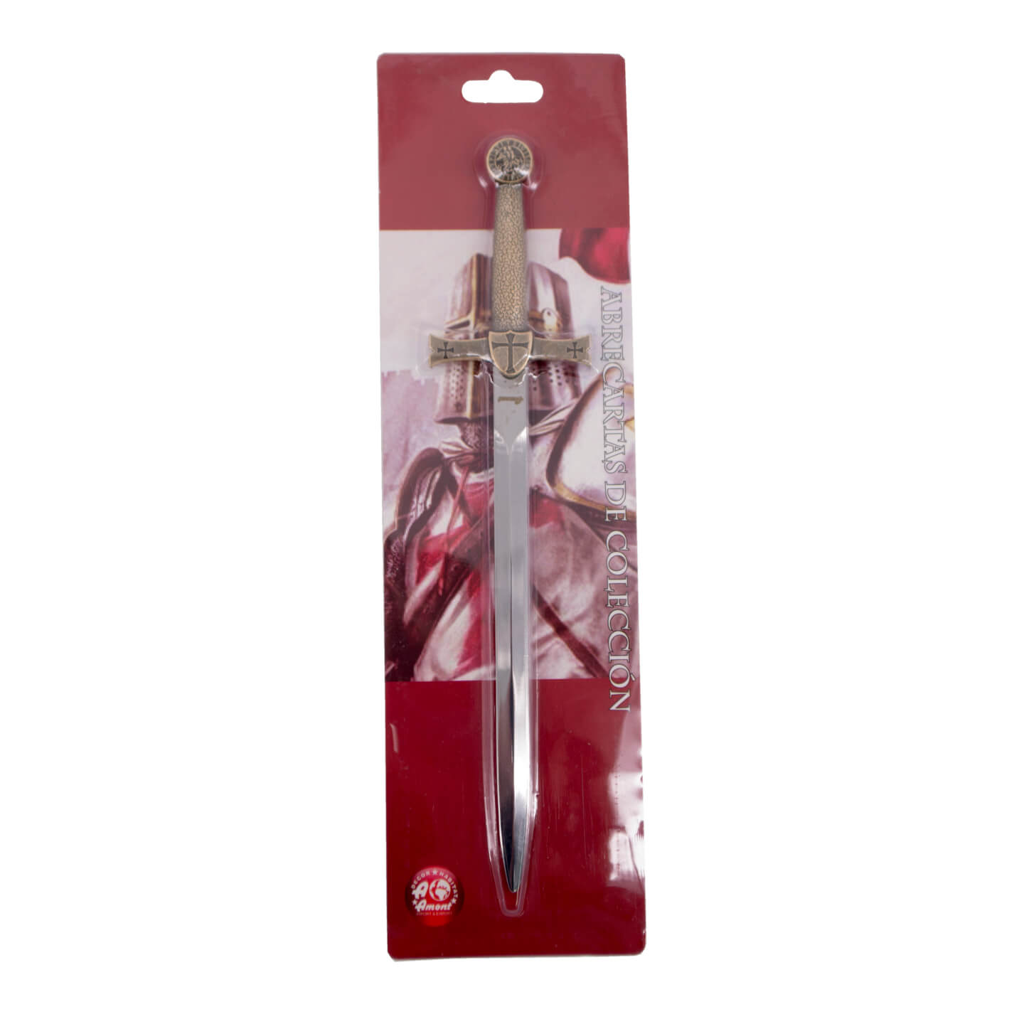 Abrecartas réplica espada templaria bronce