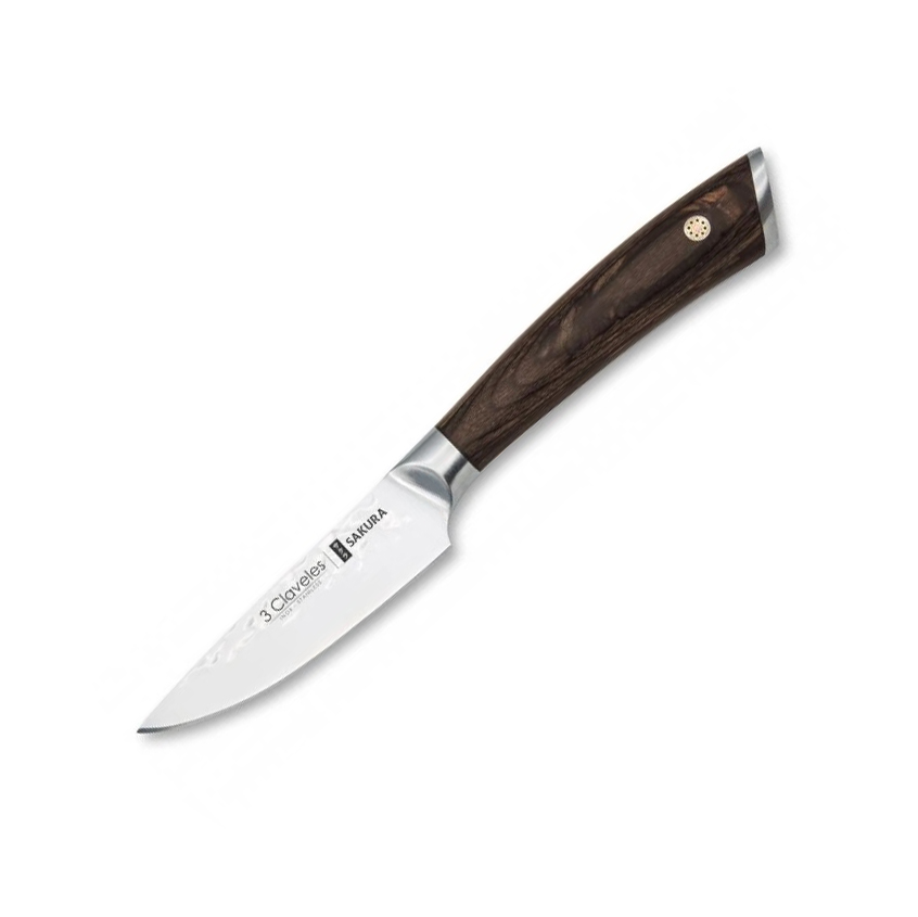 Cuchillo mondador 3 Claveles Sakura con mango de madera de pakka ...