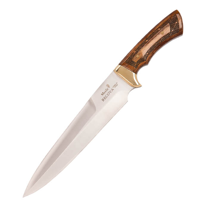 Cuchillo de caza Recova con hoja NITRO-42 y puño de madera de ha...
