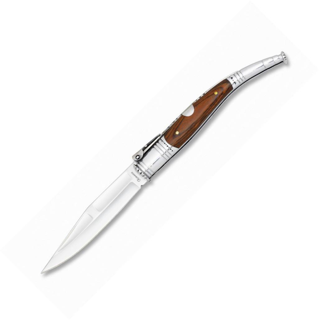 Navaja SERRANA Albainox con cachas de stamina roja, carraca y hoj...