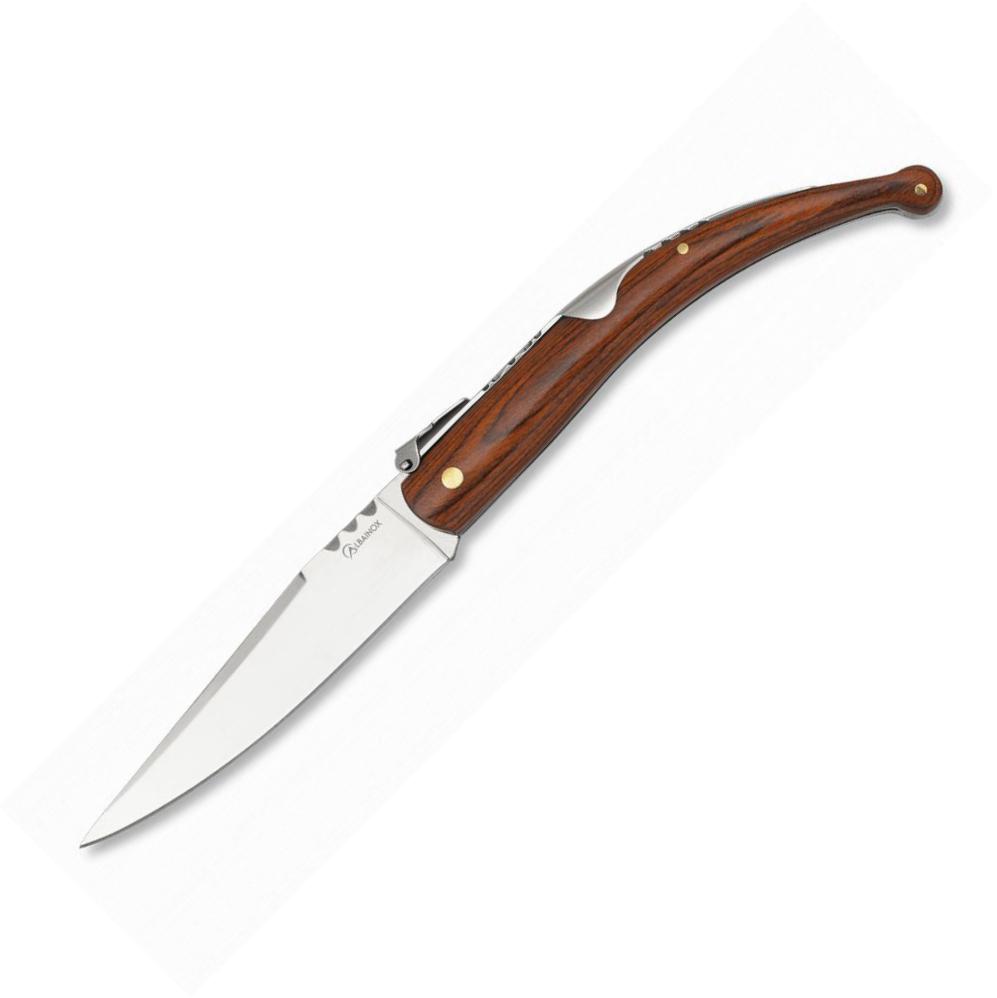 Navaja de madera de Albainox con mango de stamina roja, palanquil...
