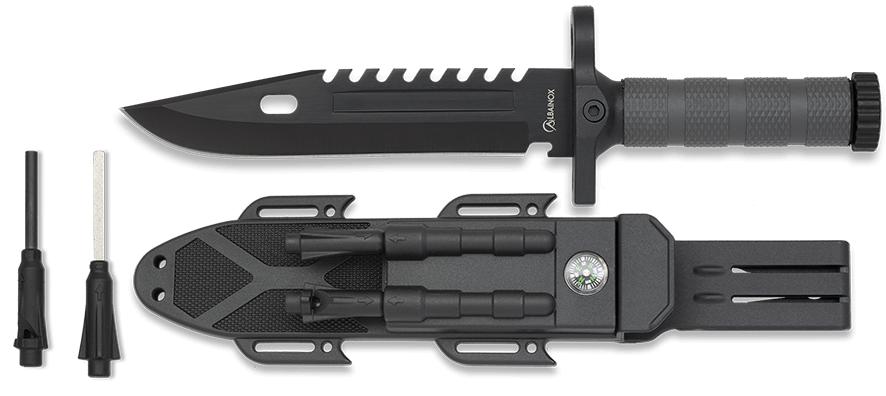 Cuchillo de supervivencia de Albainox con mango ABS y hoja de ace...