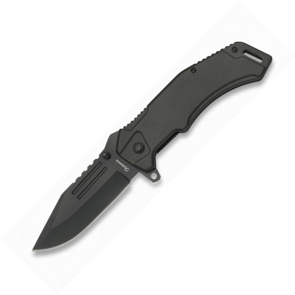 Navaja ALBAINOX negra con clip y hoja de 9 cm
