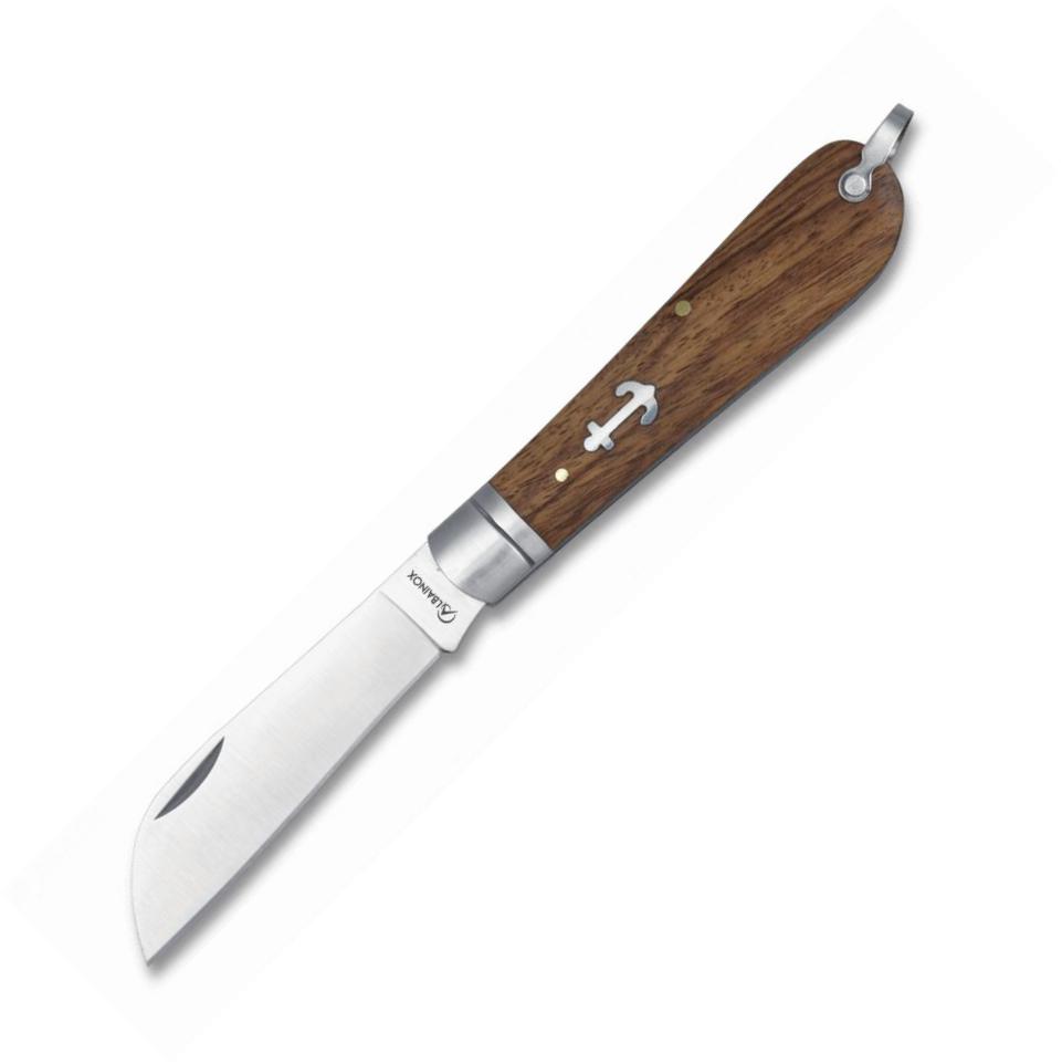 Navaja MARINERA de Albainox con mango de madera y hoja de punta c...