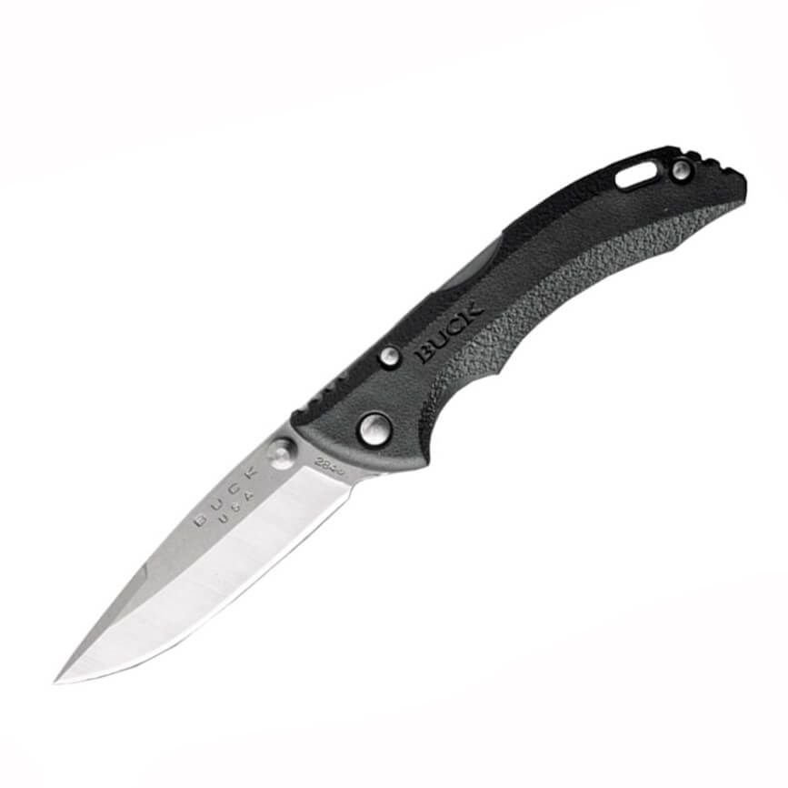 Navaja de bolsillo Buck Bantam con mango de nylon GRN negro y hoj...