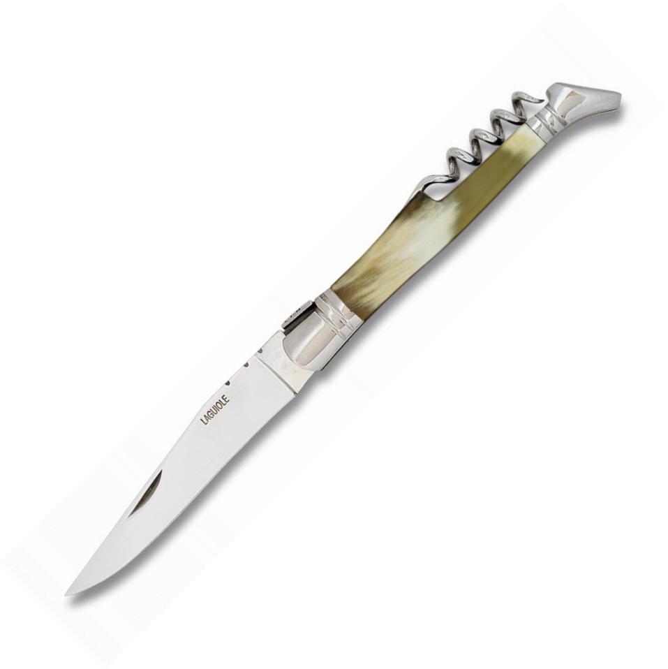 Navaja Albainox Laguiole con mango de asta de toro, virola de ace...