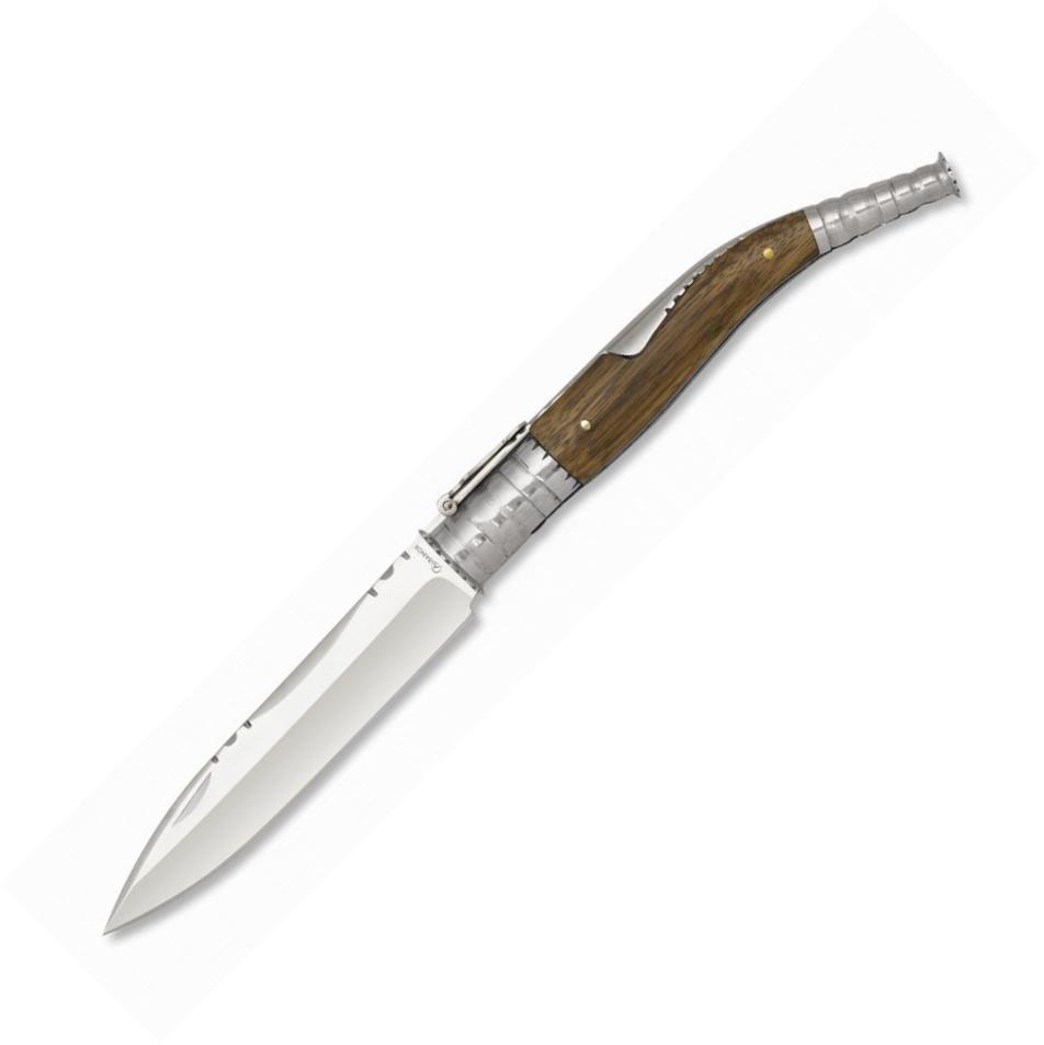 Navaja CLASICA Albainox con mango de madera de zebra y hoja de 13...