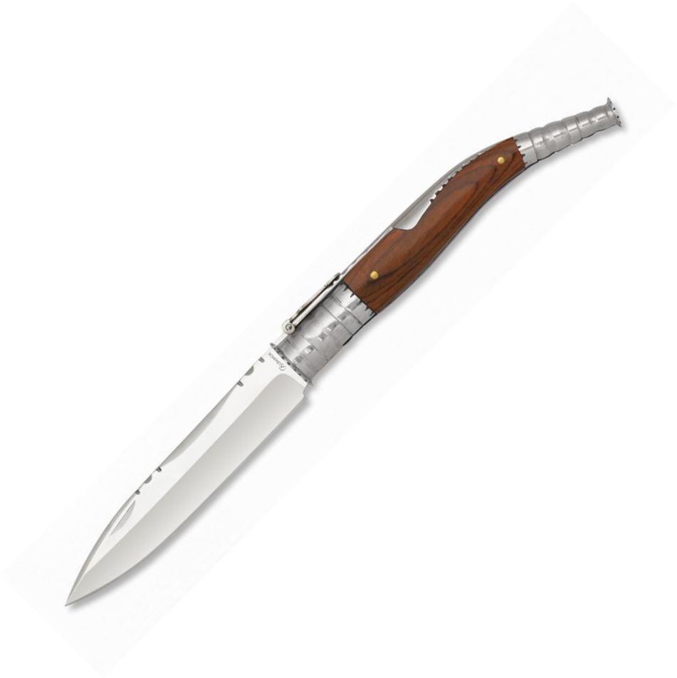 Navaja CLASICA albainox con cachas de madera stamina roja, virola...