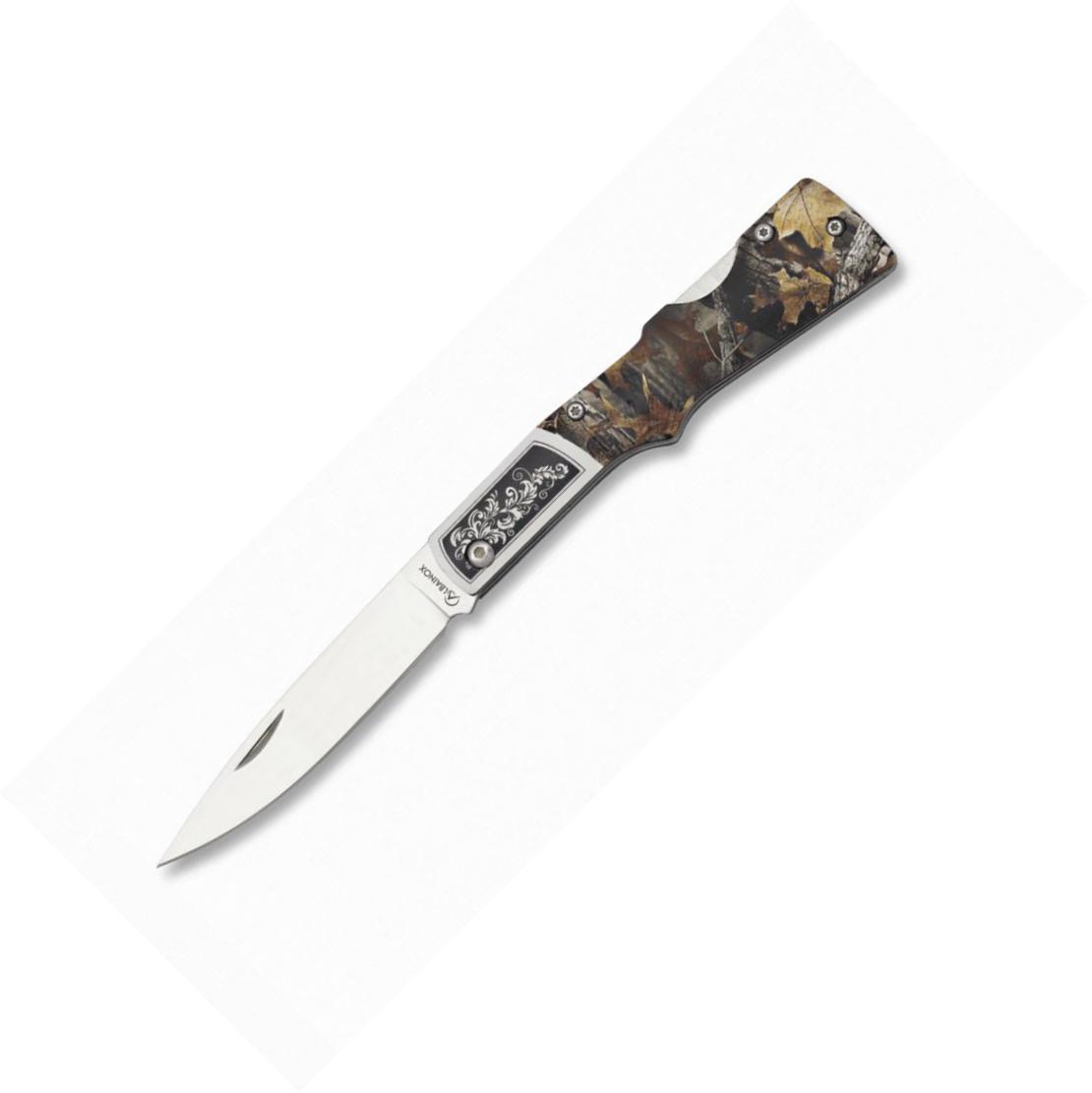 Navaja Albainox Rifle presentada en caja, camuflaje con mango de ...